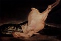Bodegón de pavo desplumado y sartén con pescado Francisco de Goya